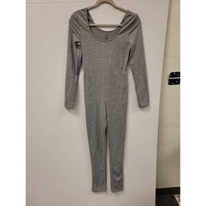 Dex Women's Jumpsuit Gray Long‎ Sleeve One Piece Romper Size S Small Ladies